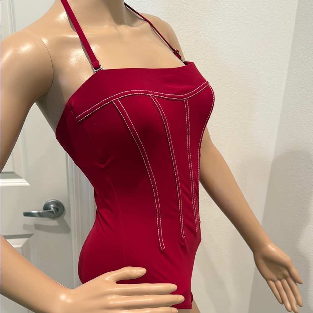 Gottex Red Cross-Strap Swimsuit - Picture 5 of 6